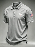 New Fashion Mens USA EST 1776 Men Casual T Shirt Patriotic American Letter Star Print Short Sleeve Crew Neck Tee